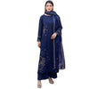 Suit, Blue Grip with Golden Sequin Embroidery, for Women