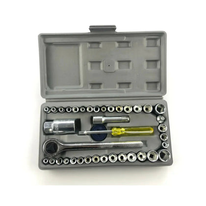 Socket Wrench Set, Get the Job Done Right - 40 Pcs - Silver