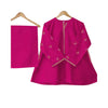 Stitched Suit, Multi-Embroidered Two-Piece Suit in Quality Lilen, for Girls'