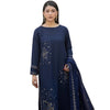 Suit, Blue Grip with Golden Sequin Embroidery, for Women