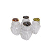 Acrylic Salt & Pepper Shakers, Stainless Steel Holder, Stylish & Functional