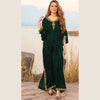 Kaftan, Midnight Green Elaheh Velvet Style & Elegance, for Fall Wardrobe