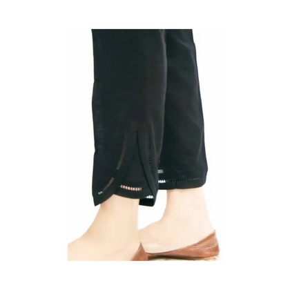 Trouser, Chic Comfort, & Black Cotton, for Ladies'