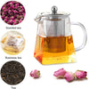 Glass Teapot, Premium Borosilicate with Stainless Steel Infuser - Quality Craftsmanship