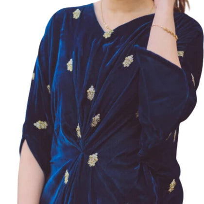 Kaftan, Teal Moose Elaheh Velvet Elegance & Redefined, for Women