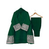 Stitched Suit, Elegant Hand-Embroidered Three-Piece in Soft Cotton, for Girls'