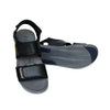 Sandals, Black Leather Stylish Comfort with Eva Sole, for Men