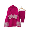 Stitched Suit, Elegant Hand-Embroidered Three-Piece in Soft Cotton, for Girls'