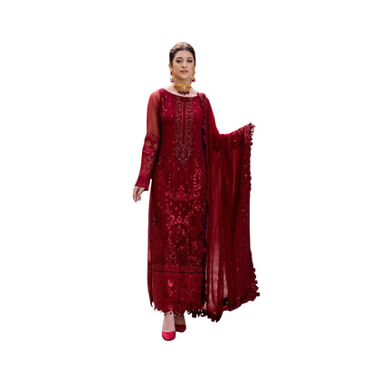 Unstitched Suit, Full Embroidery, Handwork & Hanging Tassels, for Women