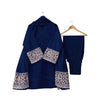 Stitched Suit, Elegant Hand-Embroidered Three-Piece in Soft Cotton, for Girls'