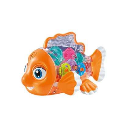 Fish Toy, 360 Rotation, Music, Light, and Wiggling Action!, for Kids'