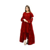 Flower Gown, Embroidered Elegance with Coordinated Trouser, for Women