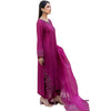 Suit, Elegant Magenta Georgette with Embroidery & Cut Work Details, for Women