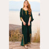 Kaftan, Midnight Green Elaheh Velvet Style & Elegance, for Fall Wardrobe