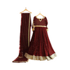 Maxi Suit, Handwork & Embroidery Long In Maroon Color, for Women