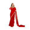 Chiffon Saree, 5 Yards Stitched with Blouse & Petticoat Set, for Women