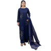 Suit, Blue Grip with Golden Sequin Embroidery, for Women